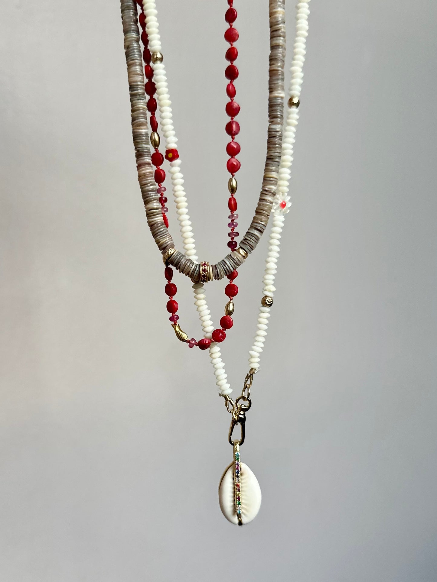 Rainbow Tide Cowry Pendant