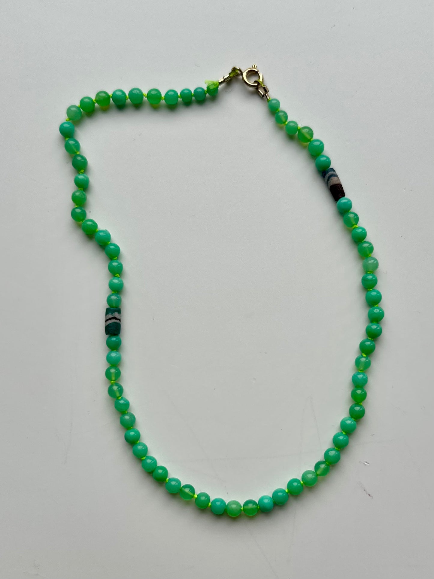 Gaia’s Spring Chrysoprase Necklace