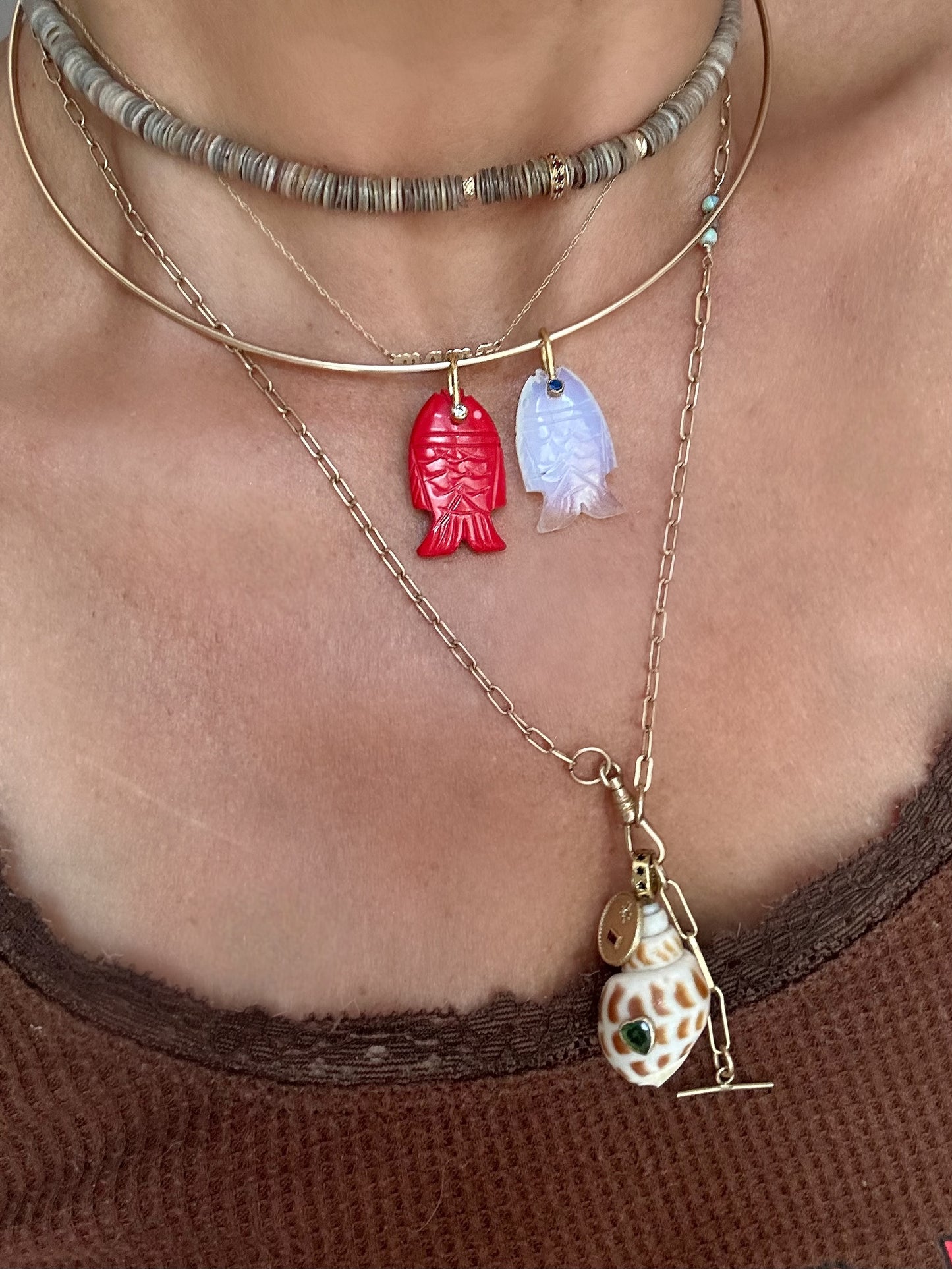 Opaline Fish Pendant