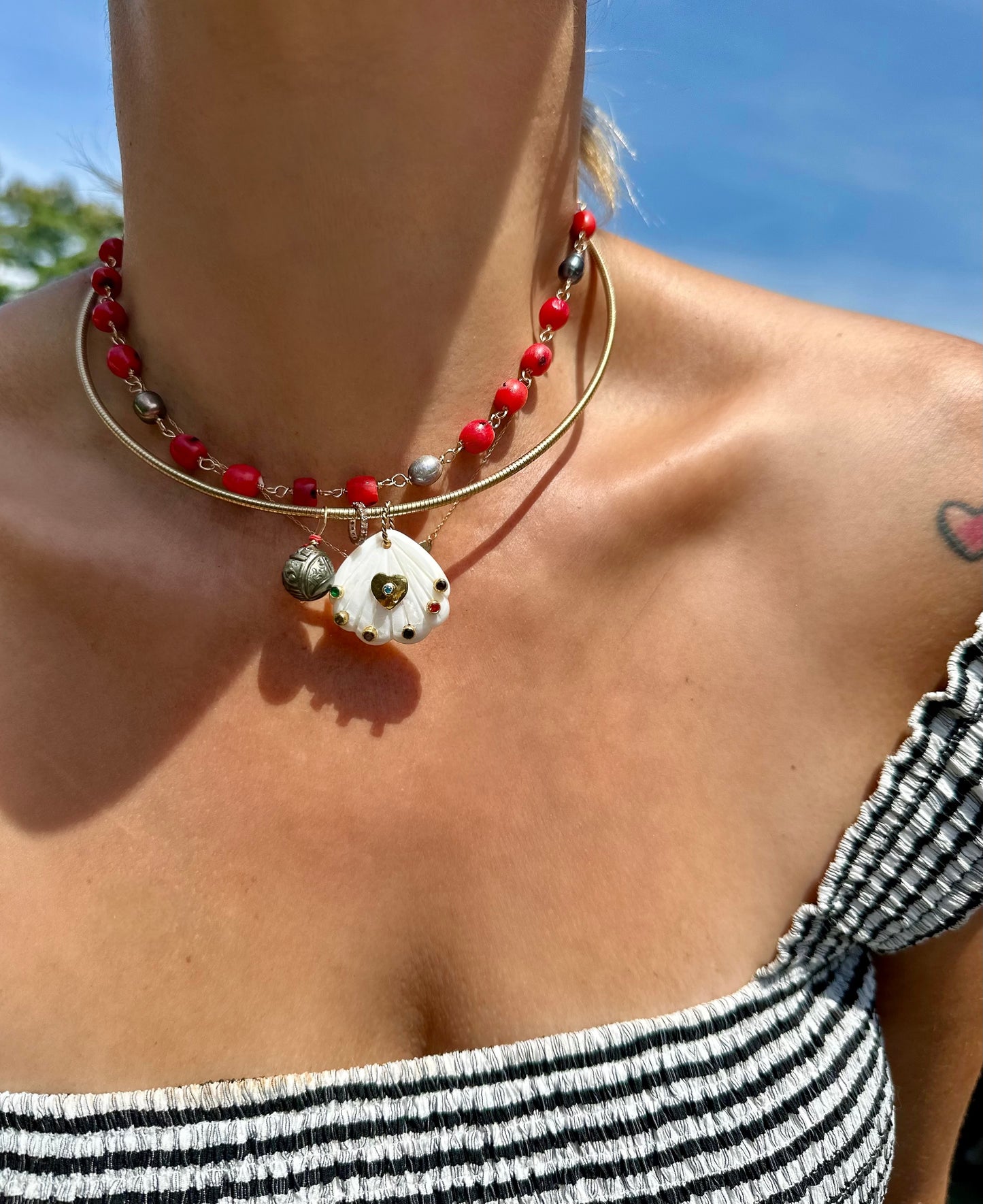 Midnight Coral Chain Necklace