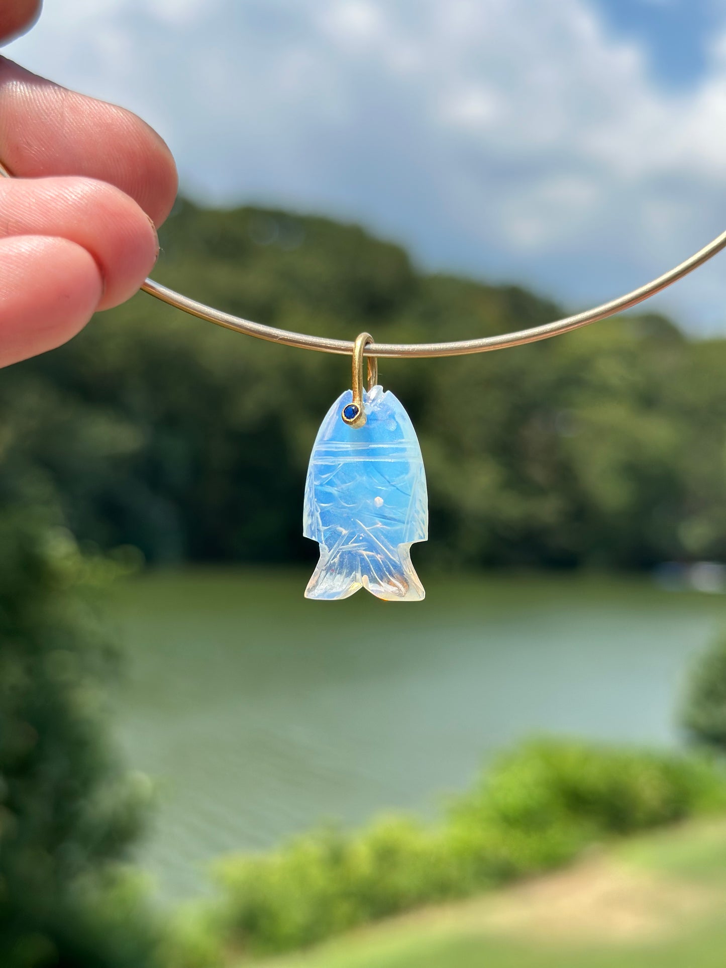 Opaline Fish Pendant