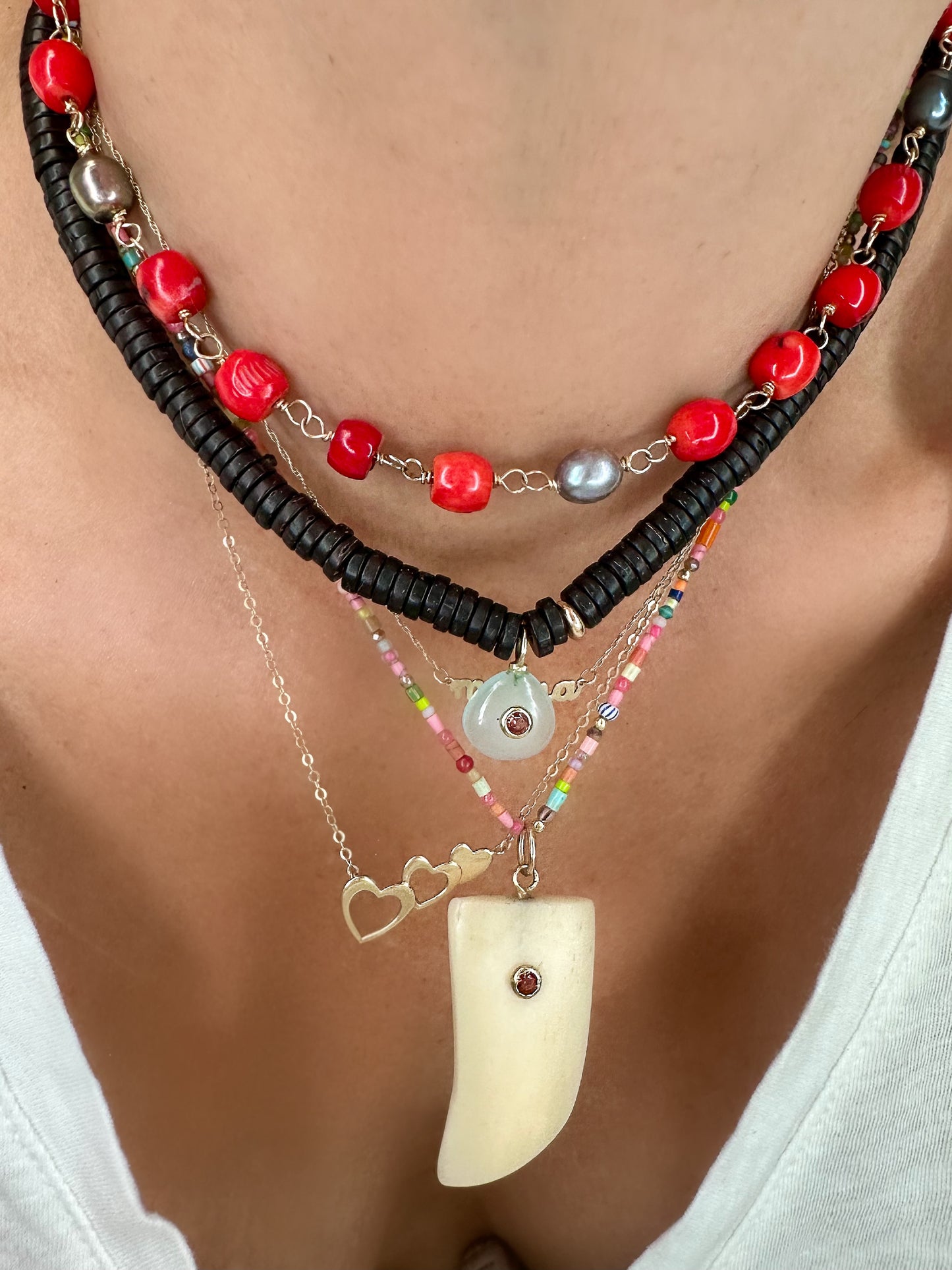 Midnight Coral Chain Necklace