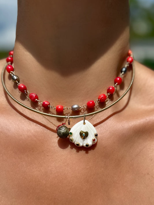 Midnight Coral Chain Necklace
