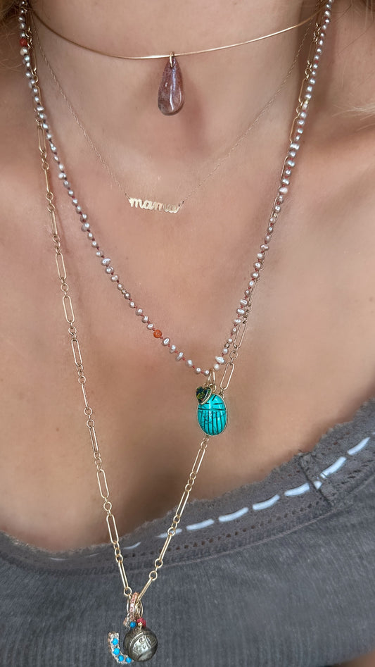 Turquoise Scarab
