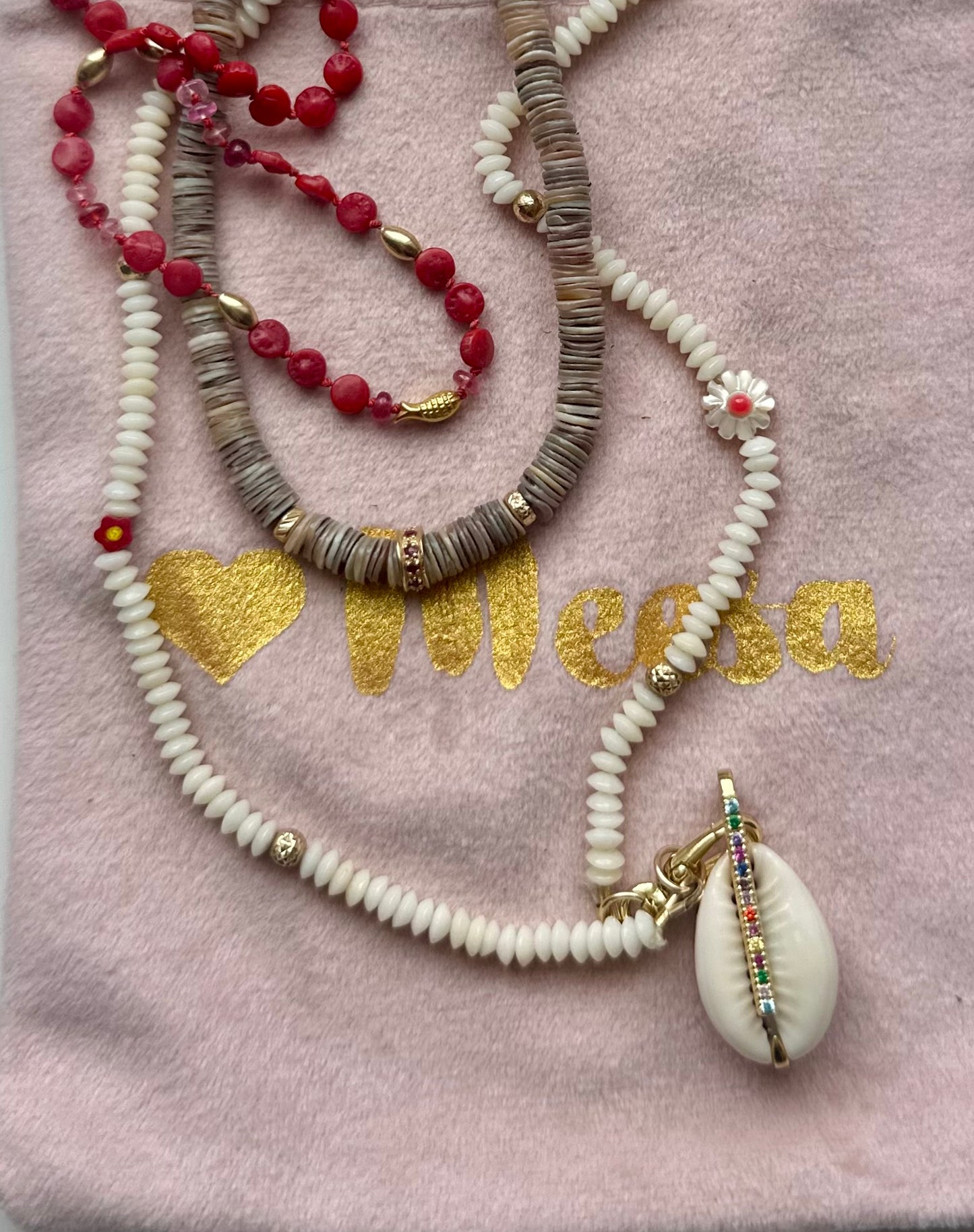 Rainbow Tide Cowry Pendant