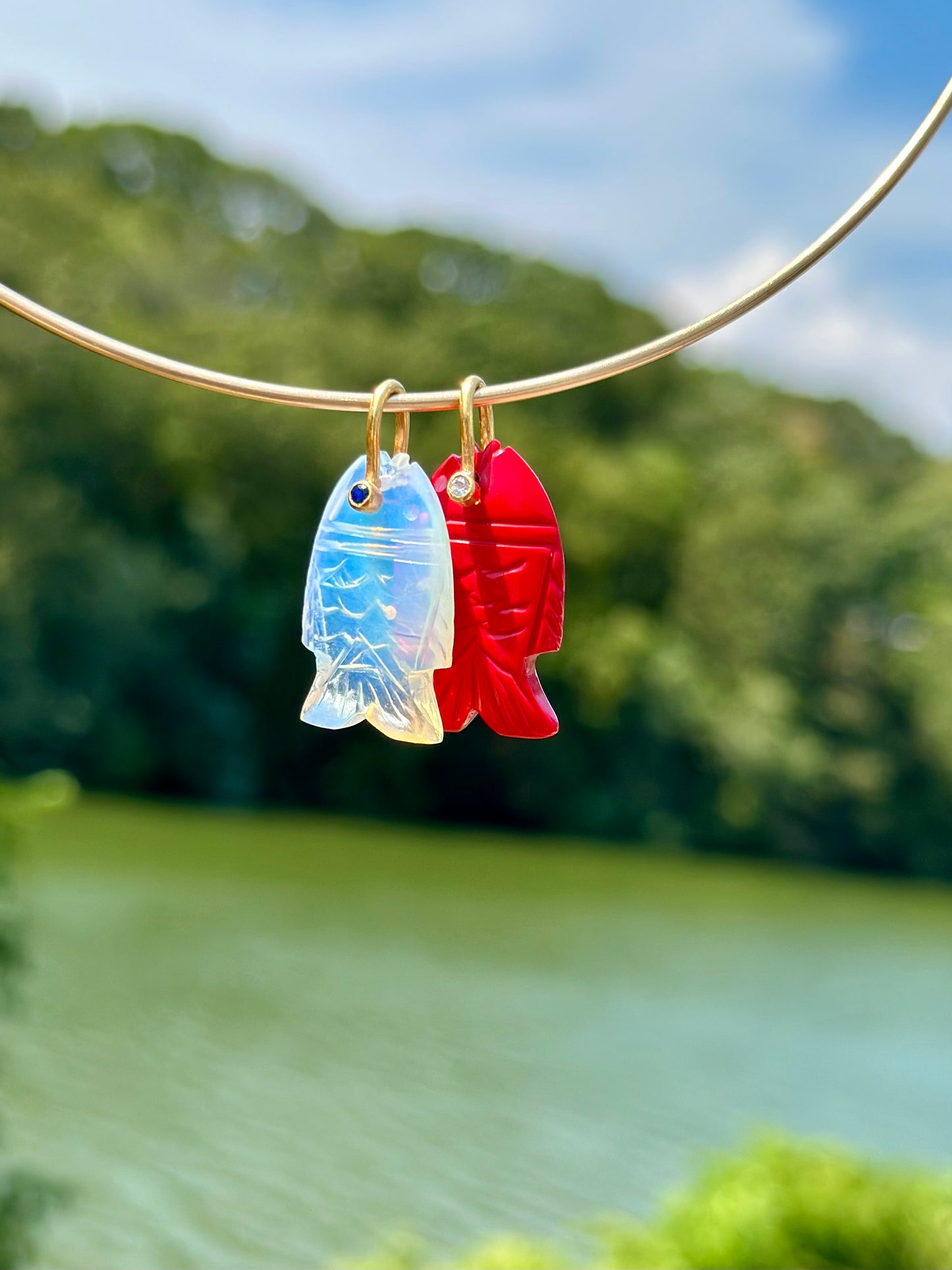 Opaline Fish Pendant